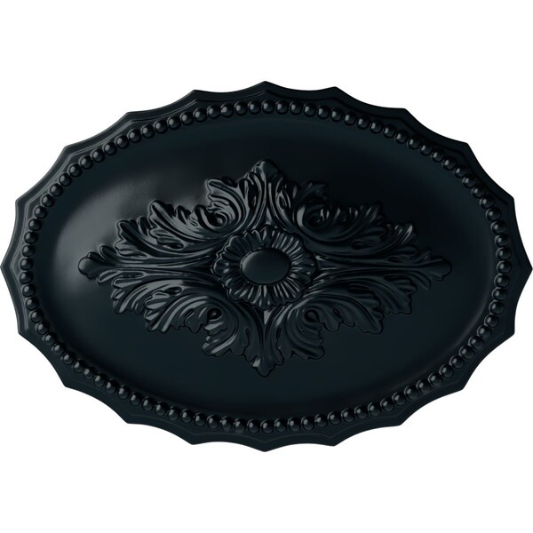 Ekena Millwork Oxford Ceiling Medallion, Hand-Painted Night Shade, 16 7/8"W x 11 3/4"H x 1 1/2"P CM16OXNSF - main